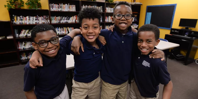 Children smiling and succeeding