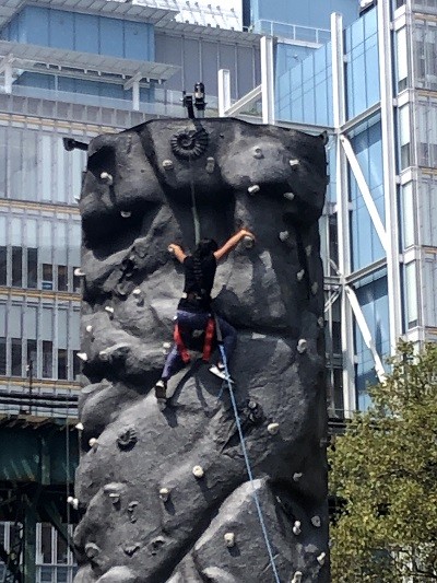 Picture of child rock climbing