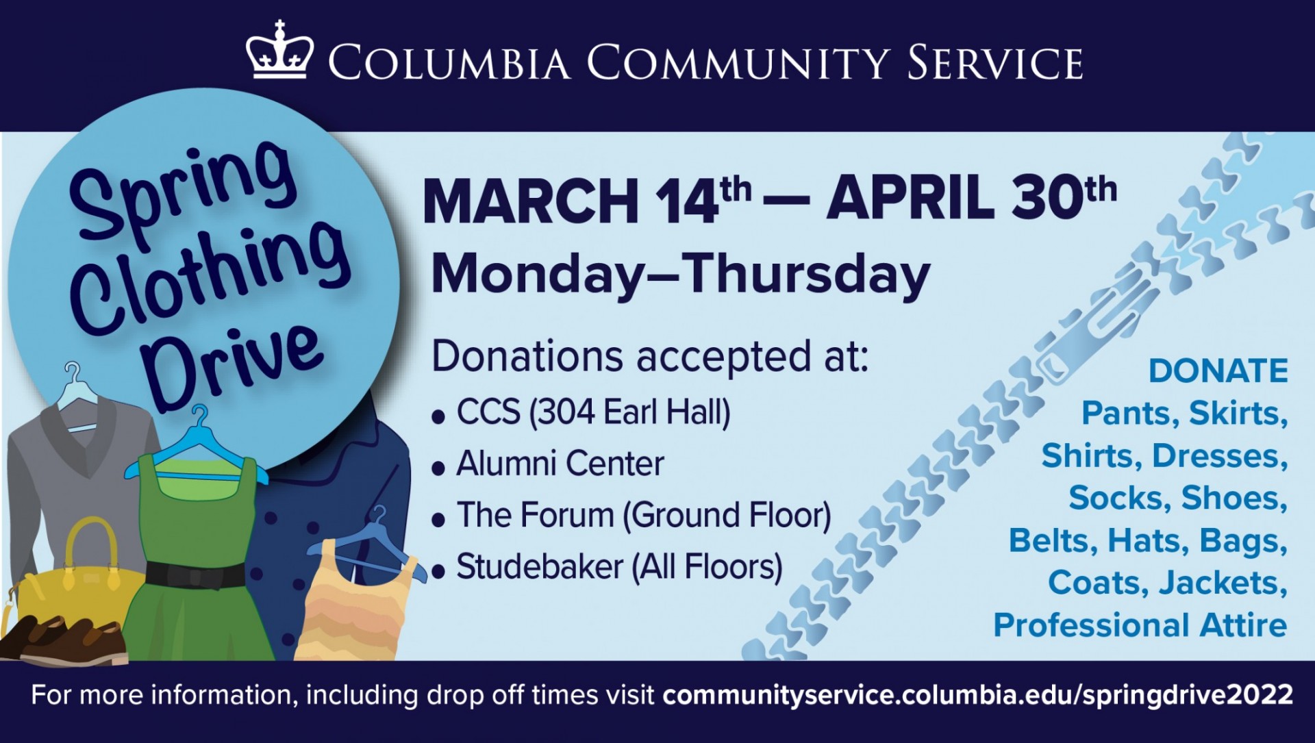 Spring Clothing Drive | Columbia Community Service
